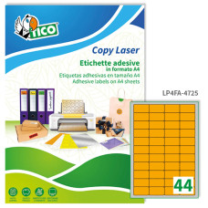 ETICHETTE PER STAMPANTI 47,5X25,5 ARANCIO FLUORESCENTE