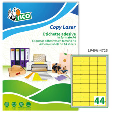 ETICHETTE PER STAMPANTI 47,5X25,5 GIALLO FLUORESCENTE