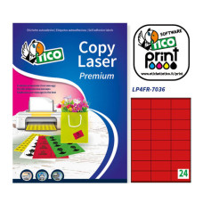 ETICHETTE PER STAMPANTI 70X36 ROSSO FLUORESCENTE
