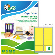 ETICHETTE PER STAMPANTI 99X67,7 GIALLO FLUORESCENTE