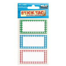 NIJI ETICHETTE ADESIVE SCUOLA CF.10 BUSTE DA 18 ETICHETTE CORNICE COLORATA