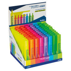 ESPOSITORE 80 EVIDENZIATORI TRATTO VIDEO FLUO

