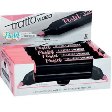 TRATTO VIDEO EVIDENZIATORE PASTEL CF.12 PZ ROSA POMPELMO