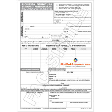 RICHIESTA FORNITURA STAMPATI PRENUMERATI .20X30