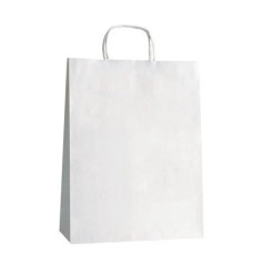SACCHETTO CON MANICO KRAFT BIANCA 36X12X41 CONF. 25