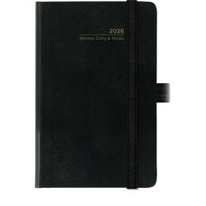 AGENDA POCKET 2026 SETTIMANALE COPACABANA CON ELASTICO 9 X 14 CM NERO