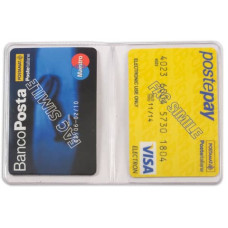 ALPLAST PORTACARD A DUE SCOMPARTI TRASPARENTE CONF. 50 PZ