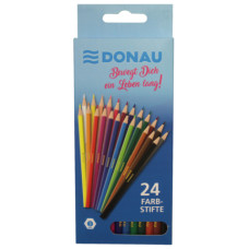 MATITE COLORATE ESAGONALI DONAU IN CONF. DA 24 COLORI ASSORTITI