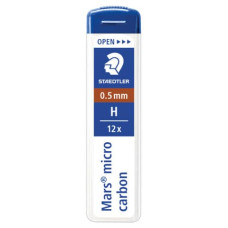 STAEDTLER MINE MICRO CARBON  H  ASTUCCIO 12 MINE 0,5MM.