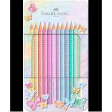 FABER CASTELL SET METALLO 12 MATITE SPARKLE PASTEL