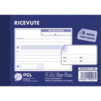 Blocco ricevute generiche 50 fogli.15x10 2 copie carta chimica