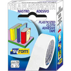 NASTRO ADESIVO IN TELA TES 702 SYROM FORMATO 19 MM X 2,7 M - MATERIALE TELA PLASTIFICATA BIANCO