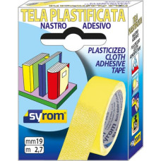 NASTRO ADESIVO IN TELA TES 702 SYROM FORMATO 19 MM X 2,7 M - MATERIALE TELA PLASTIFICATA GIALLO