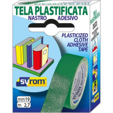 NASTRO ADESIVO IN TELA TES 702 SYROM FORMATO 19 MM X 2,7 M - MATERIALE TELA PLASTIFICATA VERDE