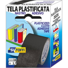 NASTRO ADESIVO IN TELA TES 702 SYROM FORMATO 38 MM X 2,7 M - MATERIALE TELA PLASTIFICATA NERO