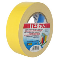 NASTRO ADESIVO IN TELA TES 702 SYROM FORMATO 38 MM X 25 M - MATERIALE TELA PLASTIFICATA GIALLO