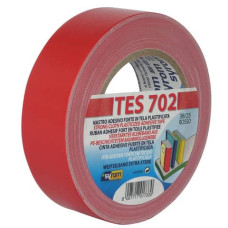 NASTRO ADESIVO IN TELA TES 702 SYROM FORMATO 38 MM X 25 M - MATERIALE TELA PLASTIFICATA ROSSO