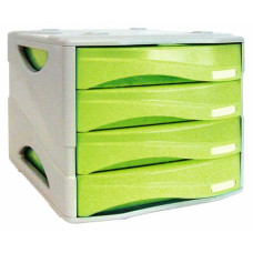 ARDA CASSETTIERA 4 CASSETTI SMILE ANTIURTO GRIGIO/VERDE