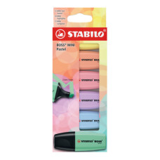 EVIDENZIATORI STABILO BOSS® MINI PASTEL - CONF. 6 COLORI ASSORTITI
