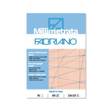 FABRIANO - BLOCCO CARTA MILLIMETRATA 23*33 10FG CONF.25 BLOCCHI