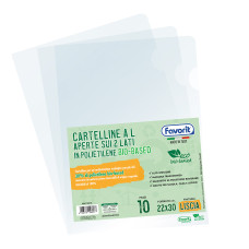 FAVORIT CARTELLINE A ELLE  BIO-BASED LISCIA  CONF.10 CART. 22X30