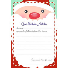 LETTERINA BABBO NATALE IN CONF. DA 12 PEZZI CON BUSTA