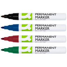 MARCATORE PERMANENTE CON FUSTO IN METALLO E PUNTA CONICA 4 MM - CONF. 4 COLORI