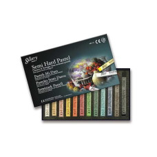 PASTELLI SEMI-DURI QUADRATI SCATOLA 12 PEZZI COLORI ASSORTITI