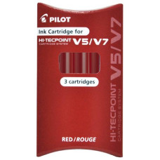 PILOT V5 BEGREEN REFILL SET 3 REFILL ROSSO