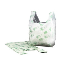 SHOPPER NESSUNO IN MATER-BI BIODEGRADABILE VERDE 27 7,5 7,5X50 CM CARTONE DA 500 PZ