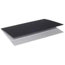 SOTTOMANO DOPPIO F.TO 49X34,5 CM IN PLASTICA MORBIDA SOFT-TOUCH NERO