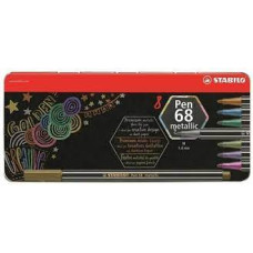 STABILO PEN 68 METALLIC SC.METALLO 8 PENNARELLI METAL