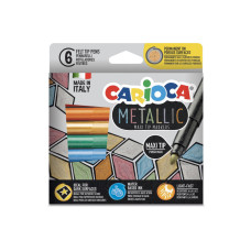 CARIOCA PENNARELLI METALLIC FINE TIP SCATOLA 6 MAXI MARKER