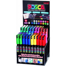 ESPOSITORE UNI POSCA PC-1MR COLORI ASSORTITI 80 PEZZI