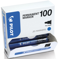 ESPOSITORE PILOT MARKER MK SCA-100 CF. 20 MARCATORI PUNTA TONDA BLU