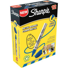 SHARPIE METAL SMALL PENNARELLO INDELEBILE PUNTA TONDA 12 PZ BLU