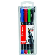 STABILO OHPEN PENNARELLO INDELEBILE PUNTA FINE ASTUCCIO 4 COLORI