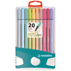 PENNARELLI STABILO PEN 68 PASTEL PARADE TRATTO 1 MM  CONF. 20 COLORI ASSORTITI