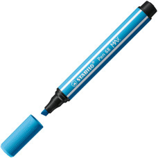 STABILO PEN 68 MAX PUNTA SCALPELLO CONF. 5 PENNARELLI  AZZURRO