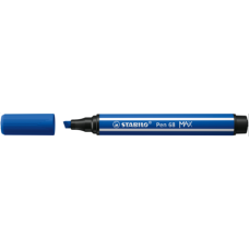 STABILO PEN 68 MAX PUNTA SCALPELLO CONF. 5 PENNARELLI BLU OLTREMARE 768/32