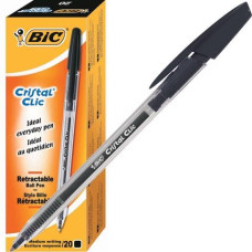 BIC CRISTAL CLIC PENNA A SFERA CONF.20 PENNE NERO