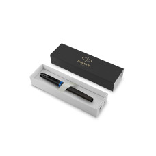 PARKER IM VIBRANT RING BLU PENNA ROLLER PUNTA FINE