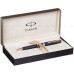 PARKER SONNET LACQUE BLACK GT PENNA ROLLER PUNTA FINE