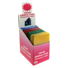  PORTATESSERE CRISTAL CARD COLORATO PER 2 TESSERE