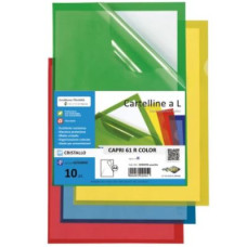 SEI CARTELLINE L CAPRI 61 R COLOR PVC BLU CF.10