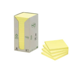 3M 654 POST-IT GIALLO 76X76 MM CARTA RICICLATA TORRE DA 16 BLOCCHETTI