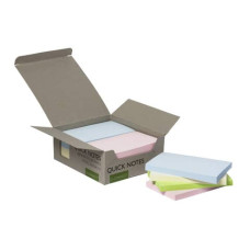FOGLIETTI RIPOSIZIONABILI RICICLATI 127X76 MM ASSORTITI PASTELLO CONF. 12 BLOCCHETTI DA 100 FOGLI