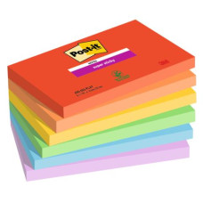 POST-IT SUPER STICKY PLAYFUL 76*127 CF.6 PEZZI