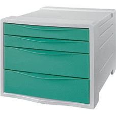 ESSELTE COLOUR'BREEZE CASSETTIERA 4 CASSETTI VERDE