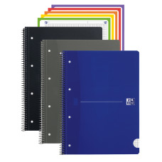 QUADERNO SPIRALATO OXFORD OFFICE ESSENTIALS A5 ASSORTITI QUADRETTO 5 MM.